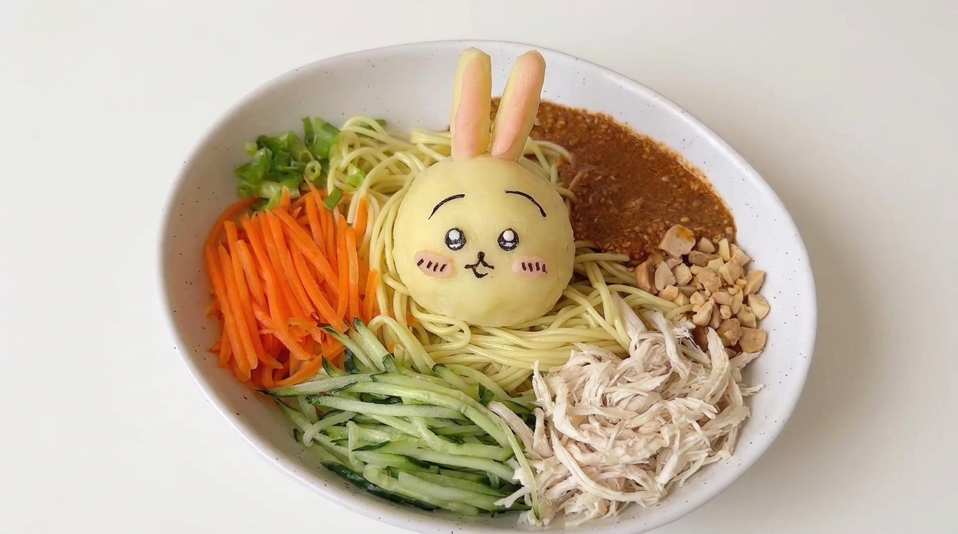 Chiikawa Usagi Kartoffelsalat Kalte Nudeln