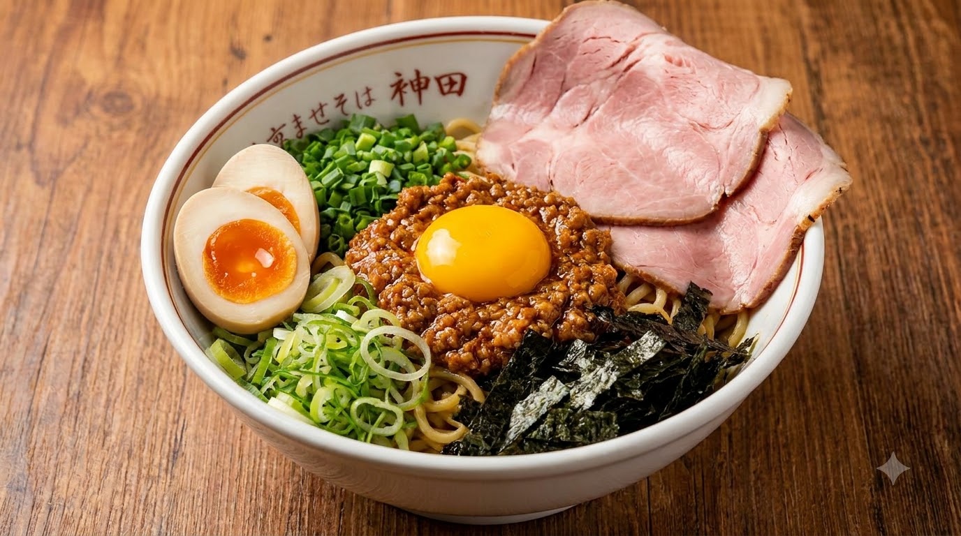 Japanische trockene Nudeln (Mazesoba)