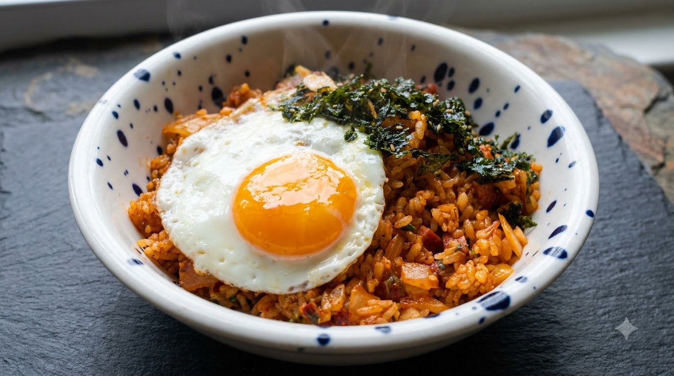 Authentisches koreanisches Kimchi-Gebratener-Reis