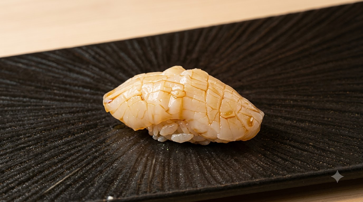 Frisches Jakobsmuschel Nigiri (Hotate Nigiri)