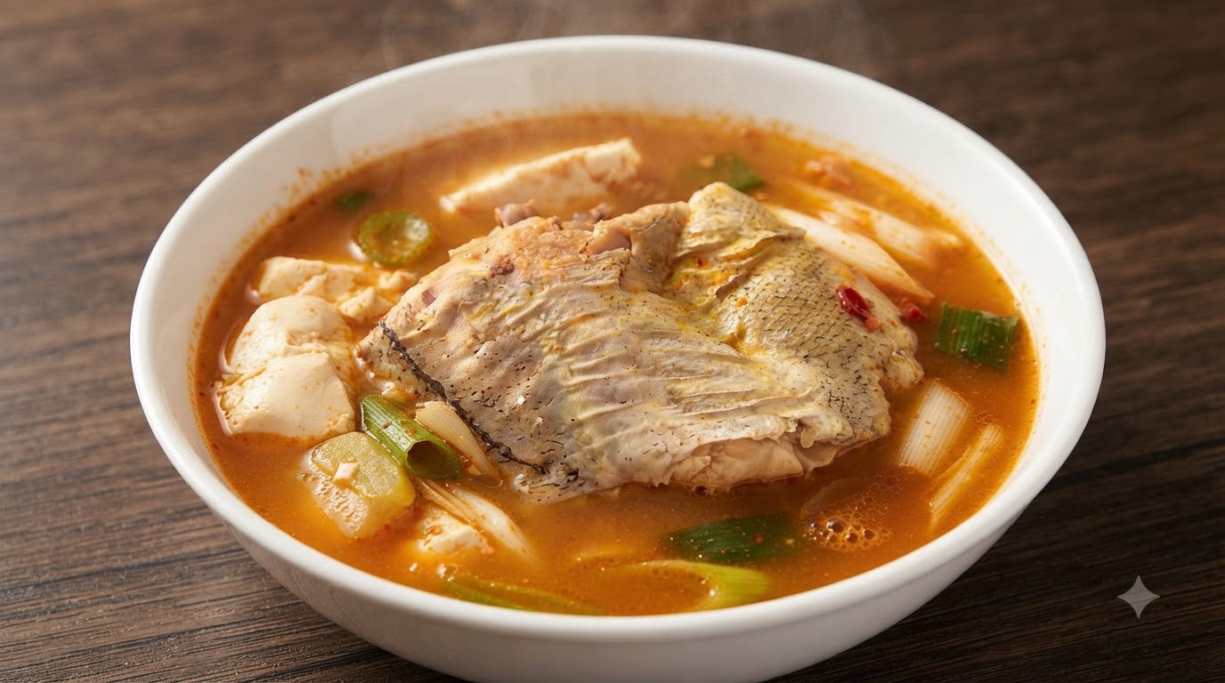 Würzige Alaska-Seelachs-Tofu-Suppe
