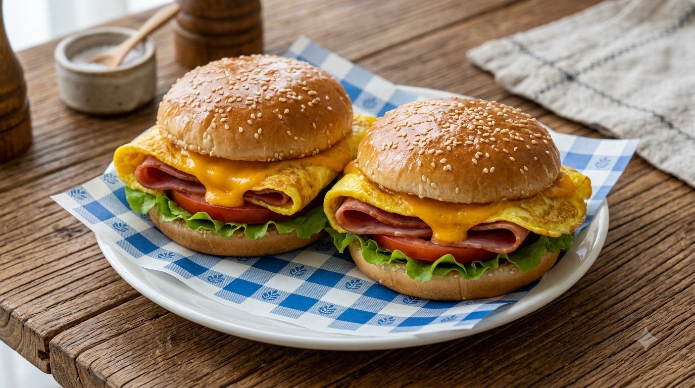 Schnelle Frühstücks-Burger für Kinder
