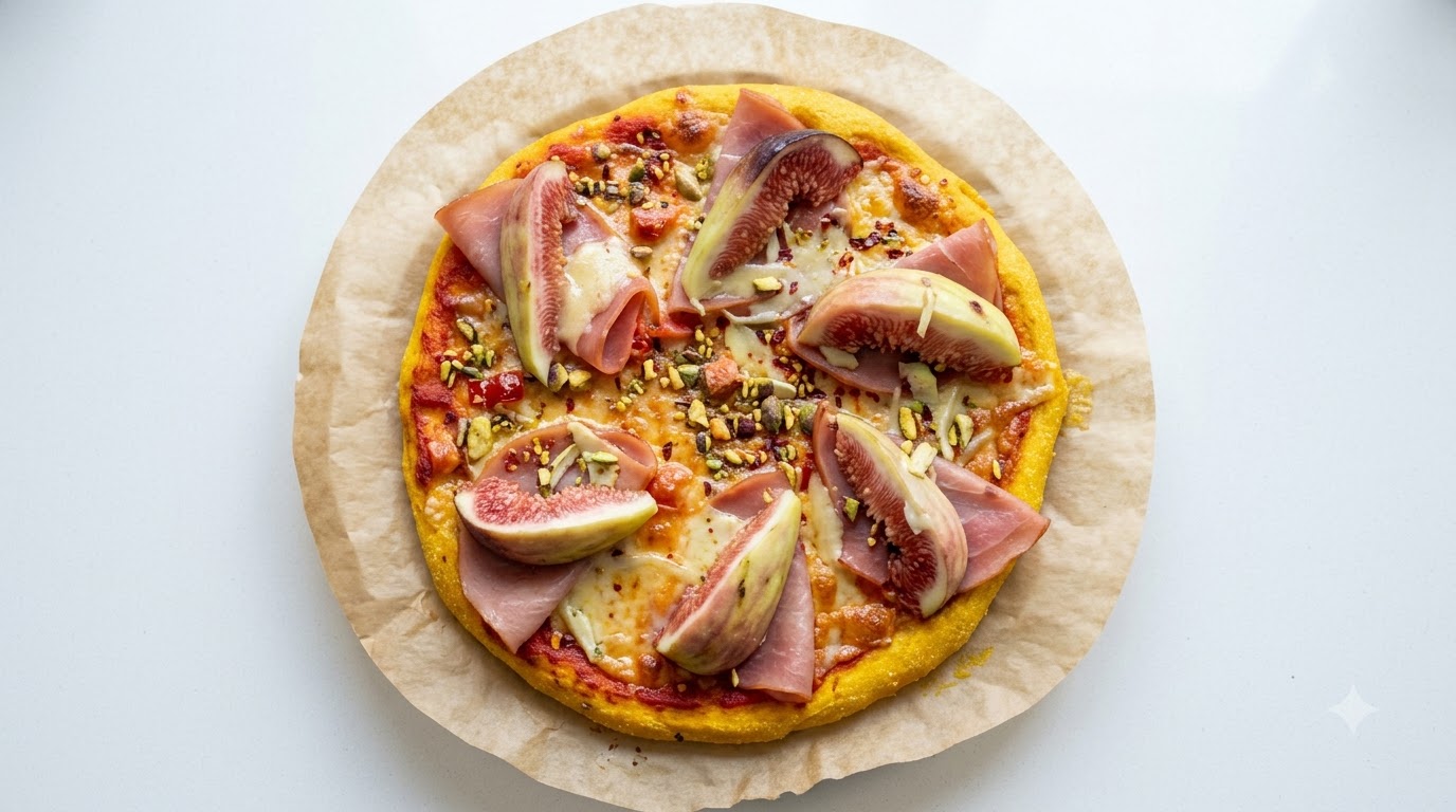 Frühlings-Feigen-Schinken-Mikrowellen-Pizza
