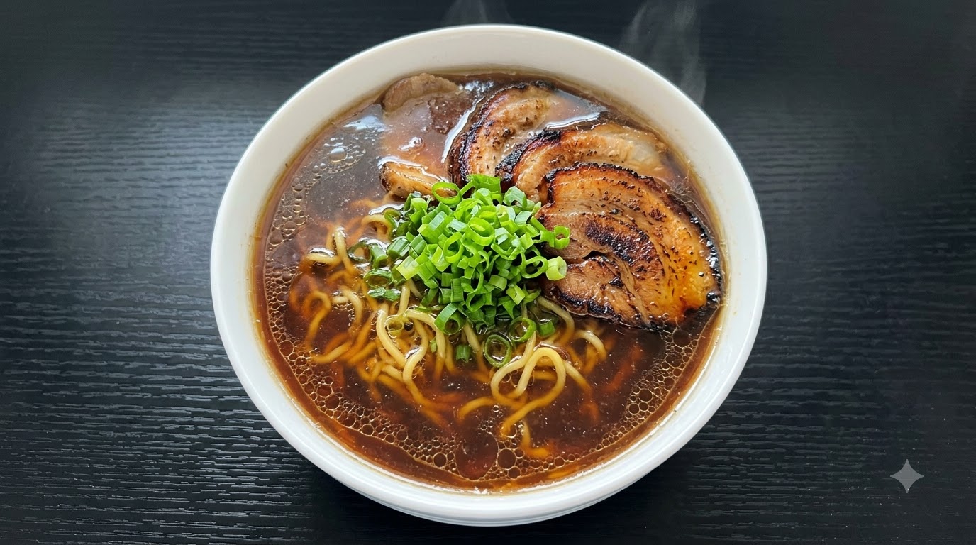 Einfaches Tonkotsu-Ramen mit Schweinebauch