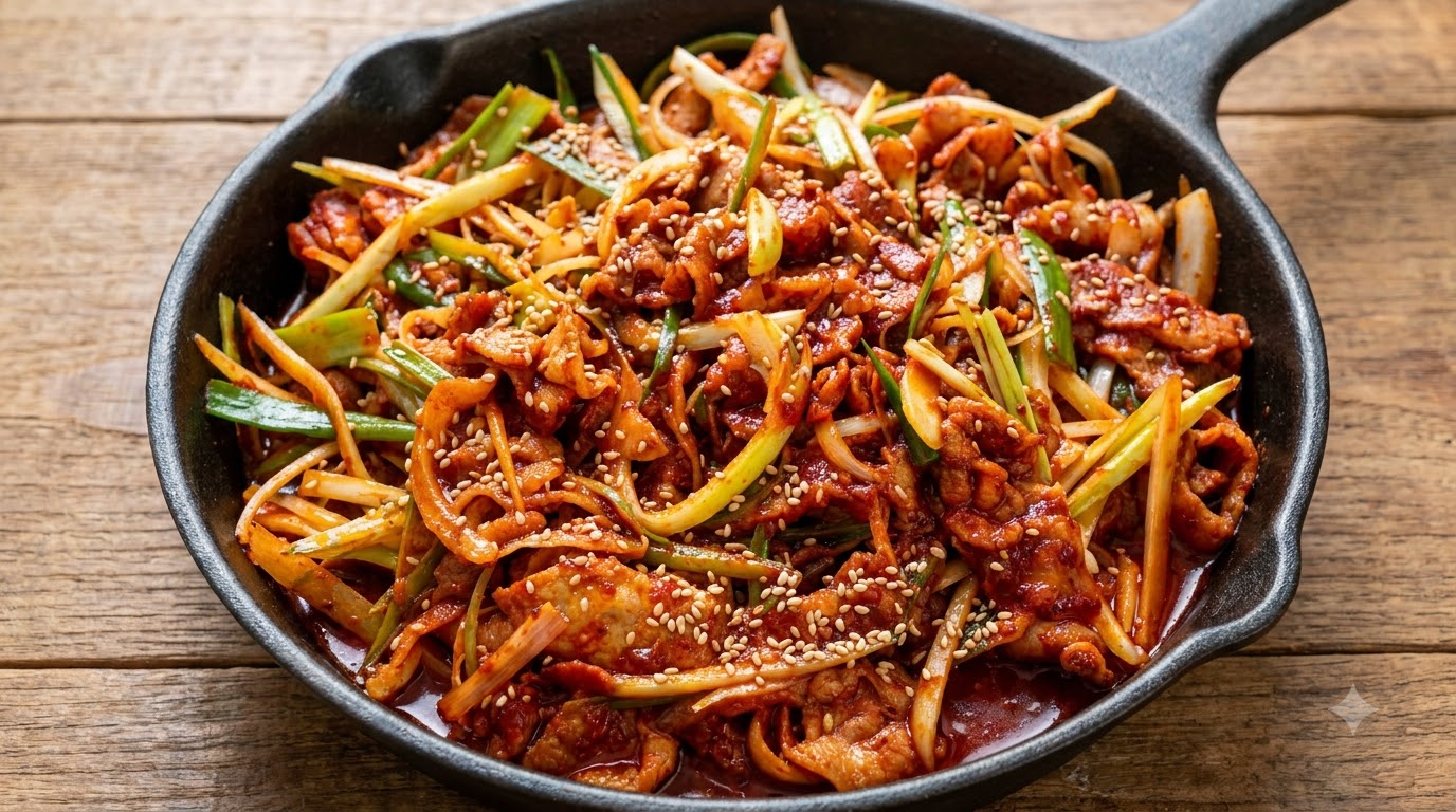 Gochujang Schweinebauch (Jeyuk Bokkeum)