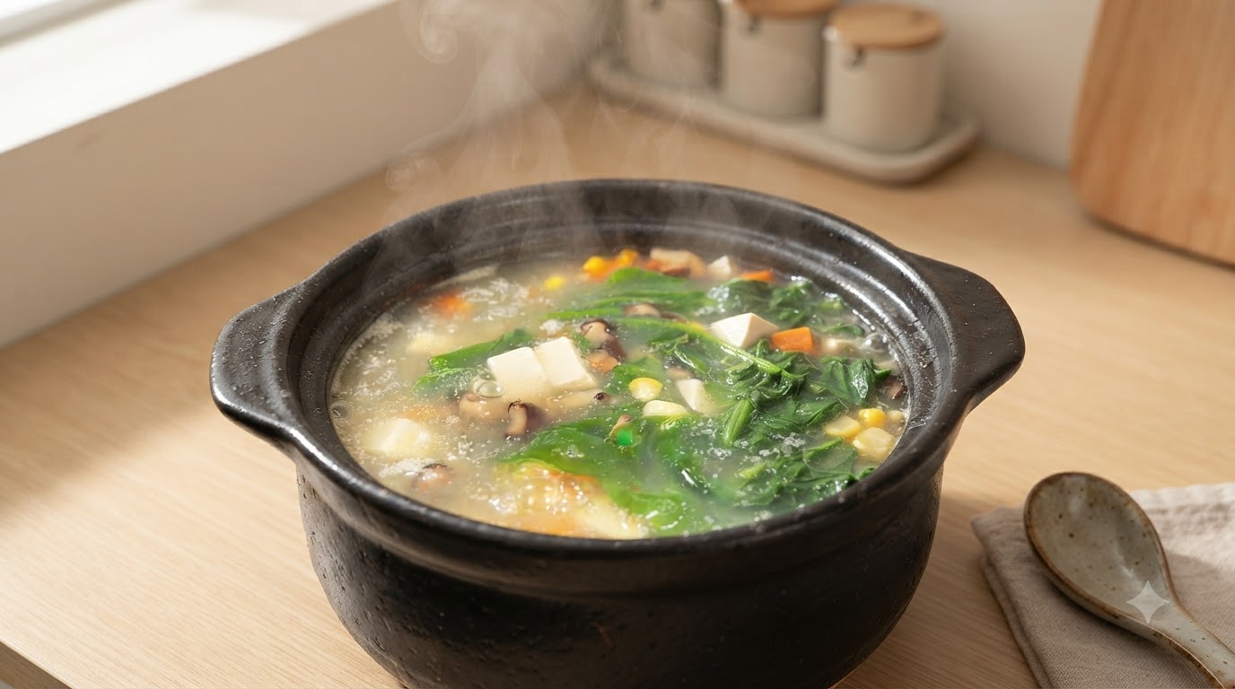 Saisonale vegetarische Frische Suppe