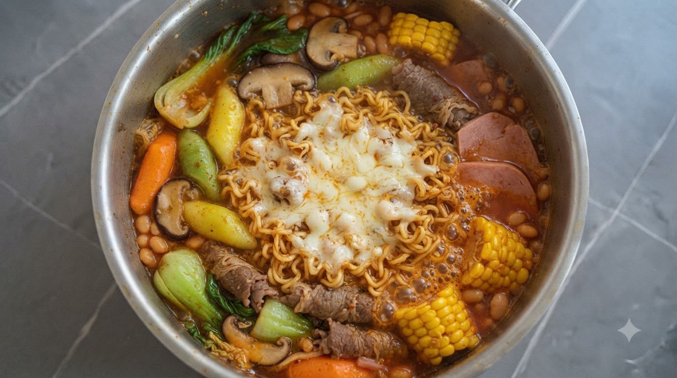 Authentischer Korean Army Stew (Budae Jjigae)