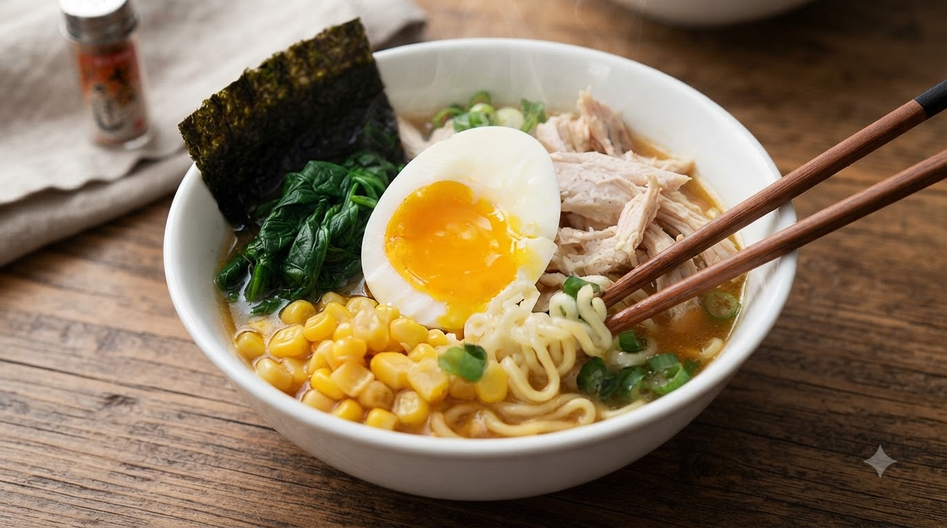 Einfache Hähnchen Miso Ramen